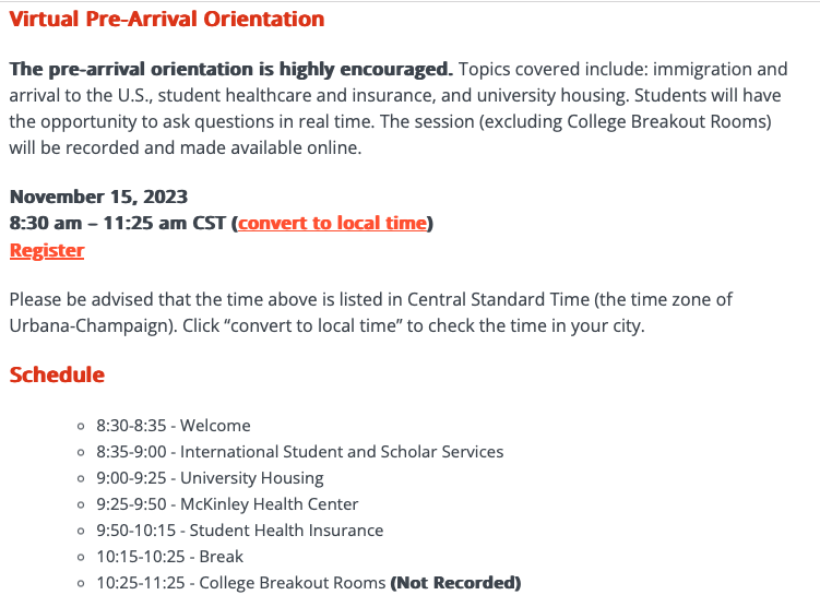 virtual orientation